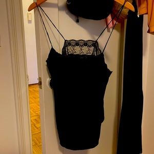 Black Zara Dressy Lace tank